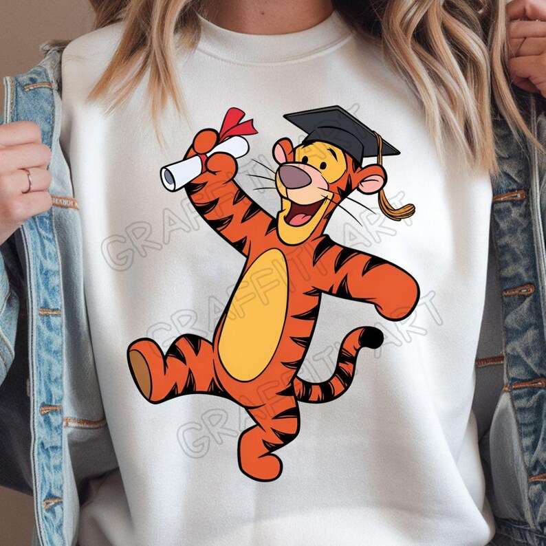 Tigger Graduation Graduation Winnie the Pooh PNG Clipart: Printable Digital Download ...