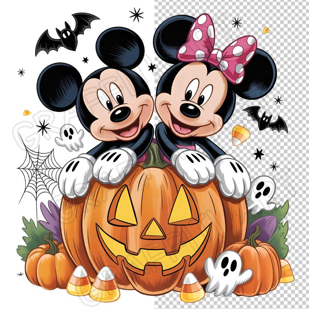 海外限定★ミッキーマウス ミニーマウス ハロウィン パンプキン スノーグローブ 海外限定☆ミッキーマウス ミニーマウス ハロウィン パンプキン スノー