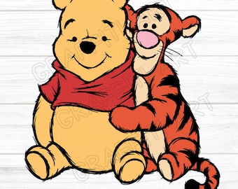 Vintage Winnie The Pooh PNG Clipart: Klassisk tecknad film (digital nedladdning)