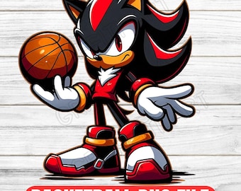 Sonic Basketball PNG : clipart de dessin animé kawaii (téléchargement numérique)