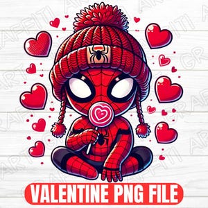 Super-herói Valentine Png, Stanley Valentine Day Shirt, Desenhos animados infantis Png Valentine Sublimation Design, Amor Super-herói Png, Download instantâneo