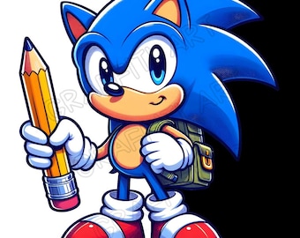 ソニック・ザ・ヘッジホッグ PNG: 学校最後の日のクリップアート