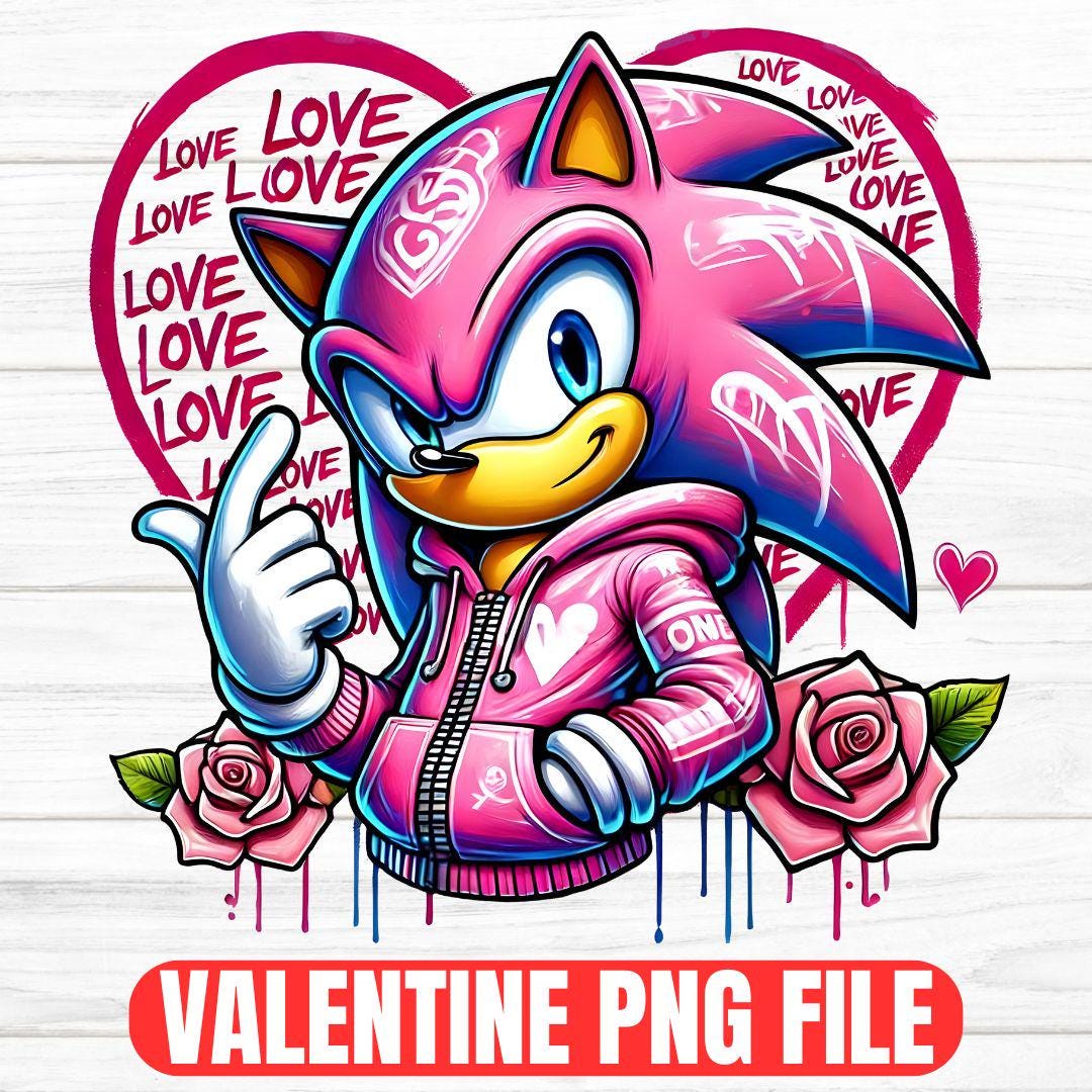 Valentine Day Png, Sonic Png, Stanley Valentine Shirt Png, Sonic ...