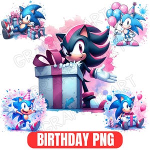Sonic The Hedgehog Birthday Png, Watercolor Birthday Sonic The Hedgehog Png, Sonic T-Shirt Design Png, Sonic Face Png, sonic characters Png