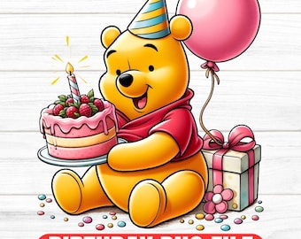 Vintage Winnie Puuh Clipart: Klassischer Pooh Bär PNG (Digital Download)