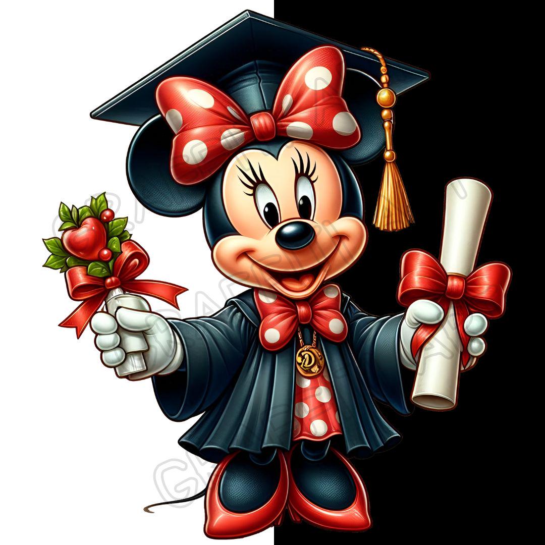 ミッキー＆ミニーマウスの卒業式PNG：漫画クリップアート（デジタル