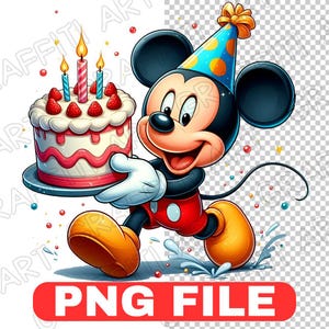 Mickey Mouse Birthday PNG, Kids Cartoon Birthday PNG, Mickey Mouse Birthday Party, png, Minnie Mouse  PNG, Mickey Mouse, Birthday Invitation