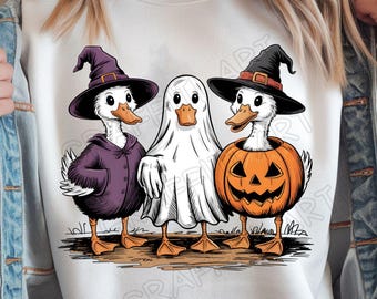 Halloween Ghost Goose PNG, Spooky Goose Sublimation Design (Digital Download)