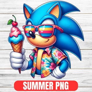 Summer Vibes Png Kids Cartoon, Sonic The Hedgehog Png Sublimation Design, Kids Cartoon Png, Sonic Shirt Png, Sonic Png,Sonic Summer Birthday
