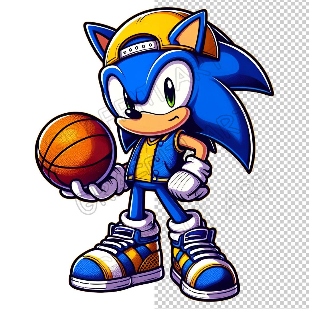 ソニック・ザ・ヘッジホッグのバスケットボールのクリップアート