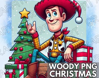 PNG de Navidad de Woody: Dibujos animados de Toy Story (Descarga digital)