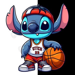 Stitch Basketball PNG: Lilo & Stitch Sports Clipart (digital Download ...