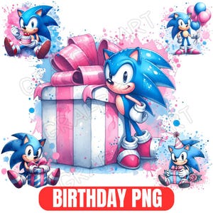 Sonic The Hedgehog Birthday Png, Watercolor Birthday Sonic The Hedgehog Png, Sonic T-Shirt Design Png, Sonic Face Png, sonic characters Png
