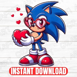 La Saint-Valentin Sonic the Hedgehog png, Design par sublimation de la Saint-Valentin, Saint-Valentin PNG, Sonic Png, dessin animé pour enfants png, sonic the hedgehog sublimat