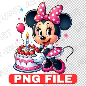 Minnie Mouse Birthday PNG, Kids Cartoon Birthday PNG, Mickey Mouse Birthday Party, png, Minnie Mouse  PNG, Mickey Mouse, Birthday Invitation