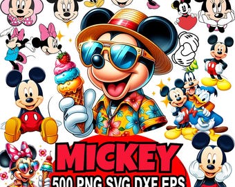 450+ Mickey Mouse Png Svg, Mickey PNG, Mickey Mouse Clipart, Minnie Mouse SVG Mega Bundle, Donald Duck svg, daisy And Donald duck png