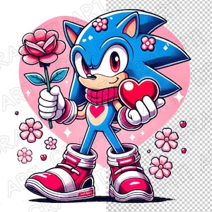 13 Png Valentine Sonic the Hedgehog Png, Valentine Sublimation Design ...