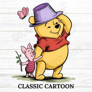 Vintage Winnie The Pooh PNG Clipart , Printable, Instant Digital Download, Pooh Bear Png Sublimation, Vintage Pooh Baby Shower
