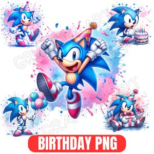 Sonic The Hedgehog Birthday Png, Watercolor Birthday Sonic The Hedgehog Png, Sonic T-Shirt Design Png, Sonic Face Png, sonic characters Png