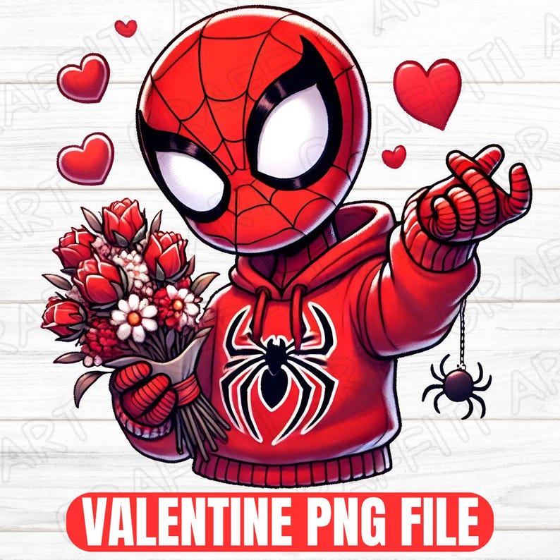Spiderman Png, Spiderman Valentine Png, Valentine Day Png, Kids Cartoon ...