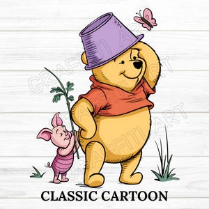 Vintage Winnie The Pooh PNG Clipart , Printable, Instant Digital Download, Pooh Bear Png Sublimation, Vintage Pooh Baby Shower