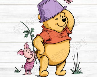Vintage Winnie The Pooh PNG Clipart: Klassisk tecknad film (digital nedladdning)