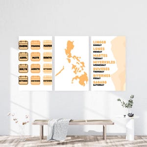 Filipino Children&#39;s Wall Art Preschool Printable ABC 123 Food Vehicles and More!