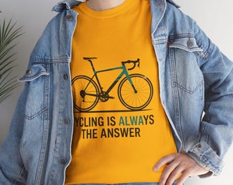 Maglietta "Il ciclismo è sempre la risposta", maglietta da ciclismo su strada