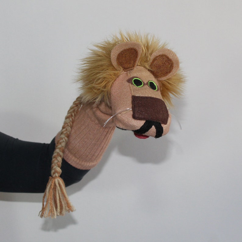 lion sock puppet