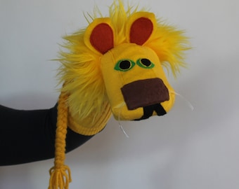 Gorgeous, Lion Sock Puppet, Handmade, Couture, Professionally Sewn, Made to Order