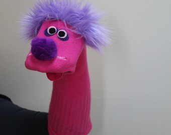 Professionally Sewn, Adorable, Classic "Sammy"  Sock Puppet Handmade and One-of-a-kind, 3 sizes Made to Order