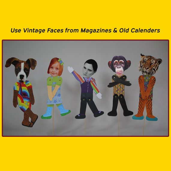 DIY Deluxe Puppet Making Kit, 10, LARGE, Movable Paper Dolls