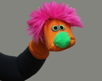 Jewel Tones  Classic "Sammy" Sock Puppet, Professionally Sewn, Handmade, Couture, 3 sizes, multiple colors Made to Order