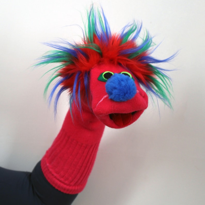 Colorful Classic Sock Puppet Sammy Sockett with Etsy