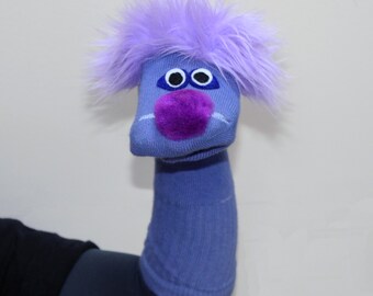 Surprise Jewel Tone "Sammy" Sockett, Professionally Sewn, Classic Sock Puppet, Handmade, Couture, Multiple colors, 3 sizes