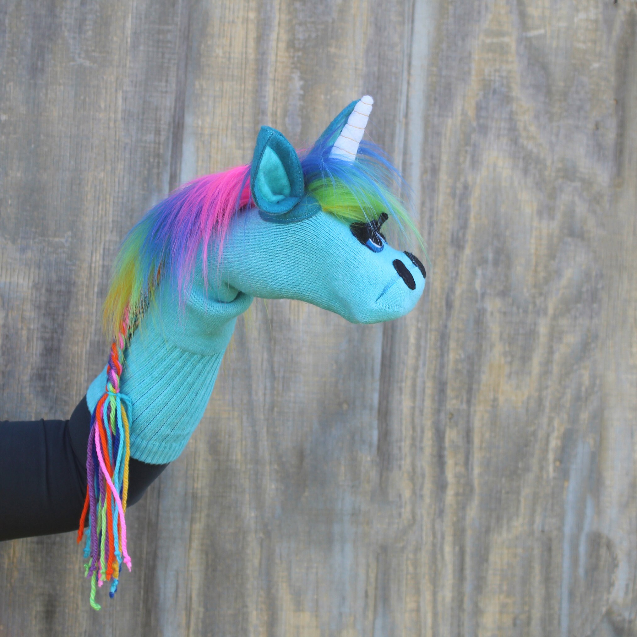 June Garden Muñeca Unicornio Myra De 40 Cm - Muñeca De Trapo De Peluche Con Cabello Morado