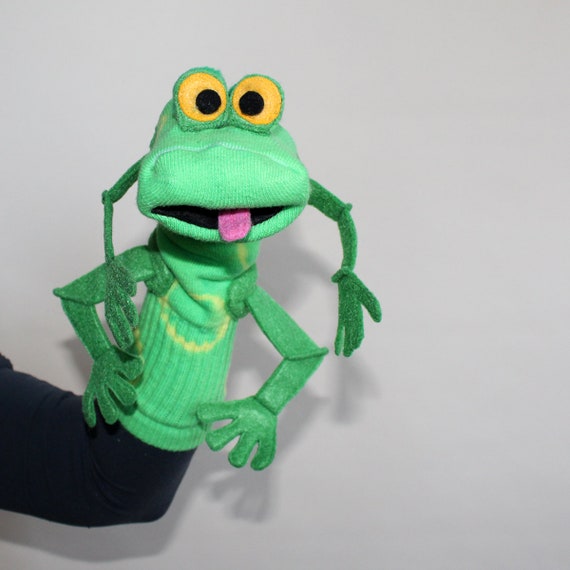 Artisan Funny Frog Sock Puppet Heirloom 