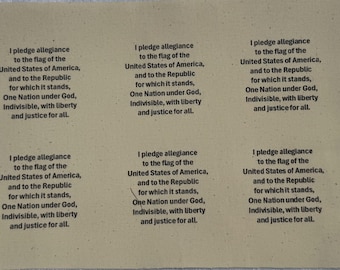 Pledge of Allegiance fabric print