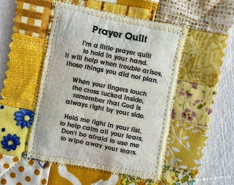Mini Prayer Quilt - Yellow