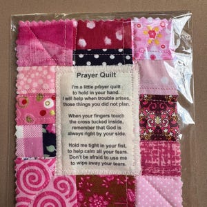 Mini Prayer Quilt - Pink