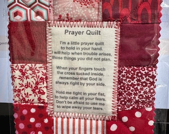 Mini Prayer Quilt - Red
