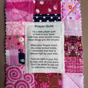 Mini Prayer Quilt - Pink