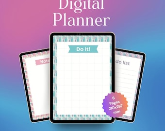 All-in-One Digital Planner: Daily, Weekly, Monthly (6 Page PDF)