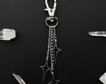 Celestial Chain Keychain | Stylish Bag Accessory | star charm | handmade stainless Steel | purse jewelry | purse/bag accessories |
