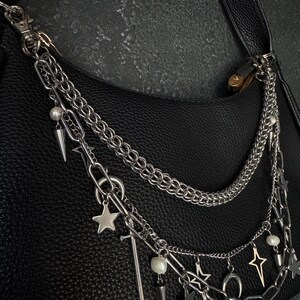 Handmade Chainmail Bag Chain | Stainless Steel | Wallet chain | Versatile Purse & Bag Accessories | Keychains | unique accessories image 3