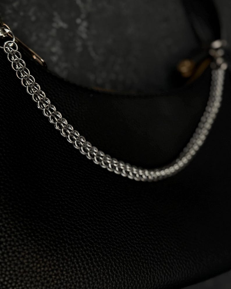 Handmade Chainmail Bag Chain | Stainless Steel | Wallet chain | Versatile Purse & Bag Accessories | Keychains | unique accessories image 2