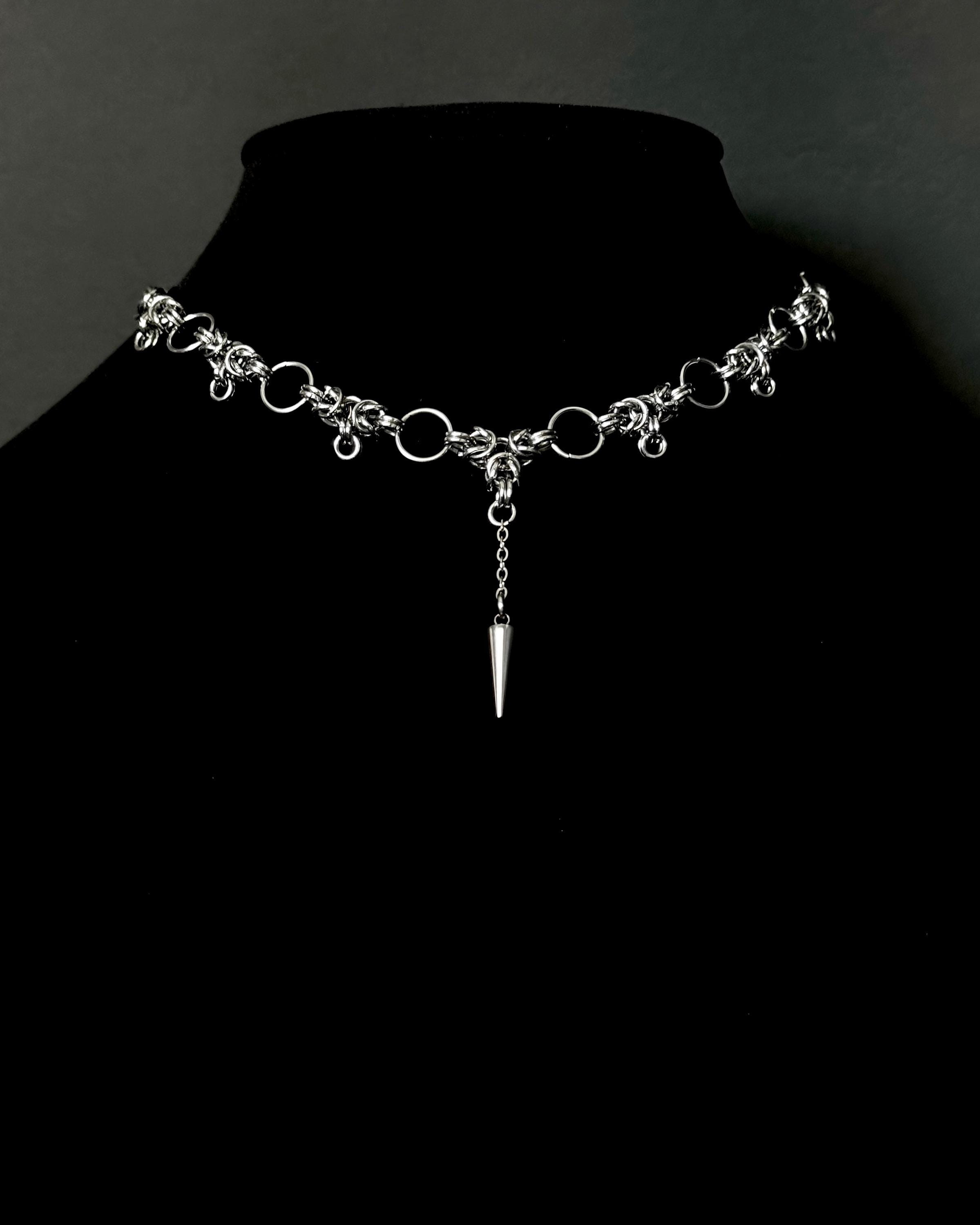 O Ring Necklace With Spike - Etsy