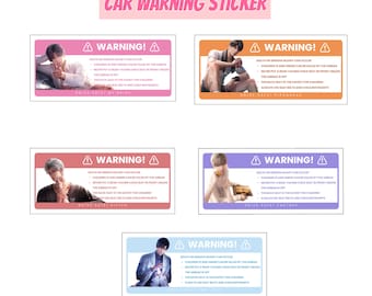 Love & Deepspace Airbag-Warning Car Sticker 5.5"x2.5" – Waterproof Anime Vinyl
