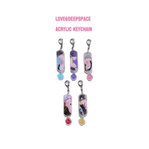 Love and Deepspace Game Keychain: Acrylic Anime Charms