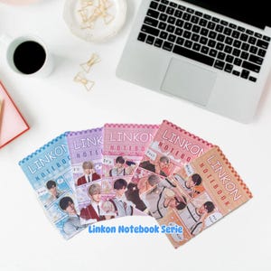 Linkon Notebooks Love and Deepspace Journal Rafayel Zayne Caleb Sylus Xavier 6x9" 111 Line Pages Fan Gift Composition Notebook Serie